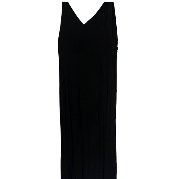LOFT Black Spaghetti Strap Slip Maxi Dress - Picture 3 of 3